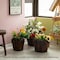 Gardenised Rustic Wooden Whiskey Barrel Planter with Durable Medal Handles and Drainage Hole, PK3 QI003236.3 - alternate 5
